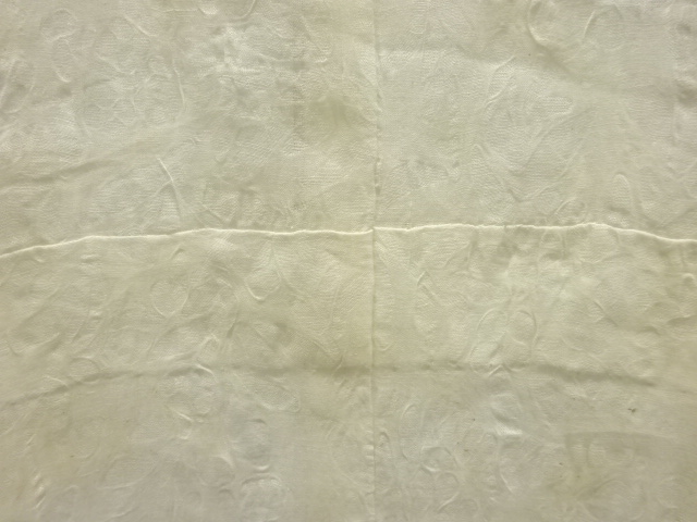  アンティーク　本麻すかし織草花模様長襦袢